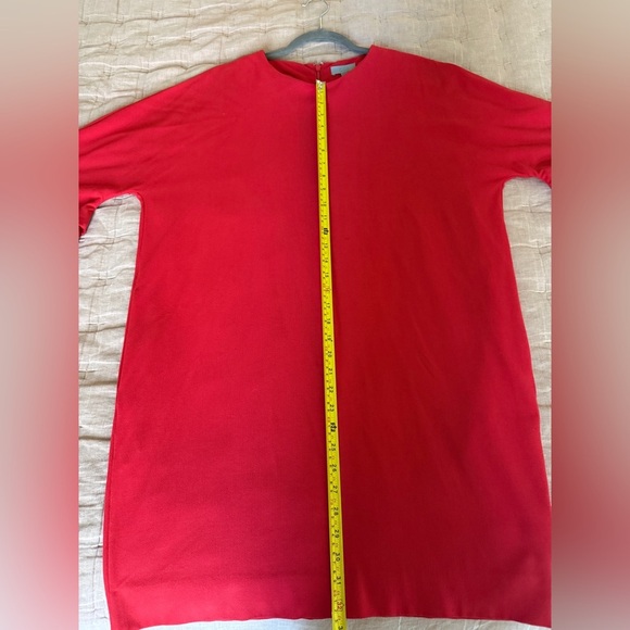 COS Red Draped Shift Dress - Picture 6 of 10